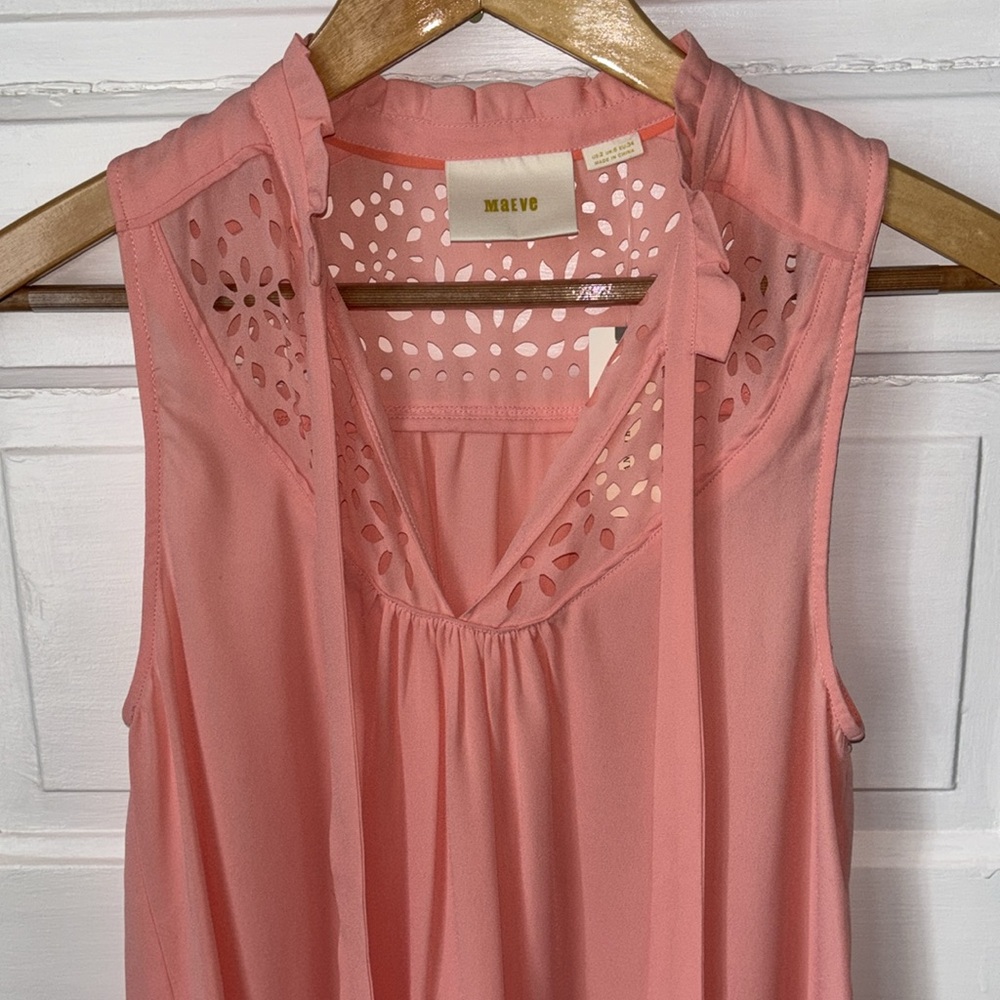 ANTHROPOLOGIE MAEVE LUCA TIE NECK TANK - Picture 5 of 12